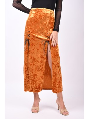 Skirt Something New Snnatalie Hw Lace Up Calf Inca Gold